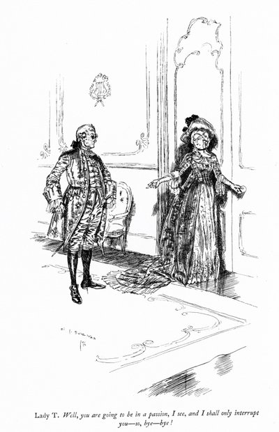 Illustratie voor Sheridans The School for Scandal door Edmund Joseph after Sullivan