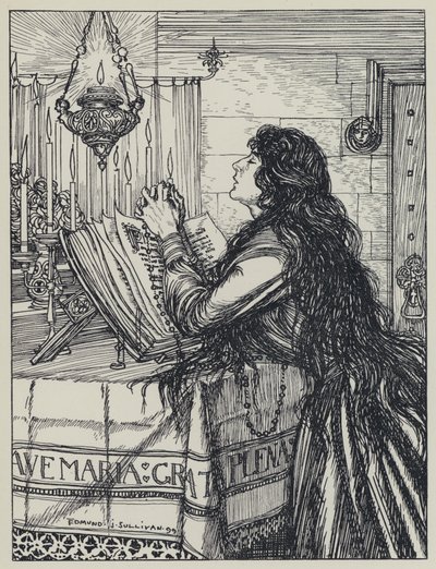 Illustratie voor A Dream of Fair Women and Other Poems door Edmund Joseph after Sullivan