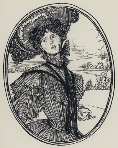 Illustratie voor A Dream of Fair Women and Other Poems door Edmund Joseph after Sullivan