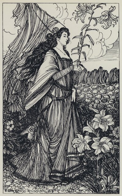 Illustratie voor A Dream of Fair Women and Other Poems door Edmund Joseph after Sullivan