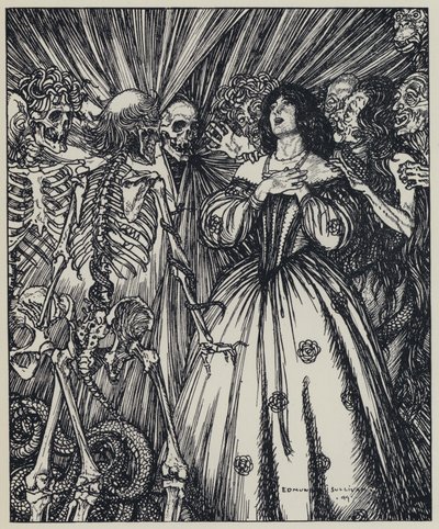 Illustratie voor A Dream of Fair Women and Other Poems door Edmund Joseph after Sullivan