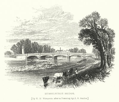 Musselburgh Brug door Edmund Morison (after) Wimperis