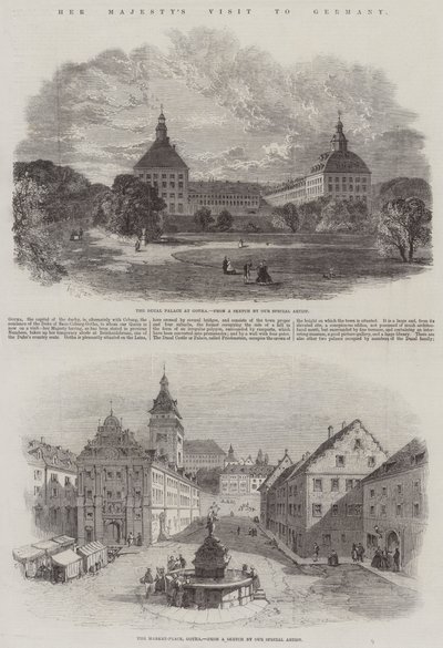 Het bezoek van Hare Majesteit aan Duitsland door Edmund Morison Wimperis