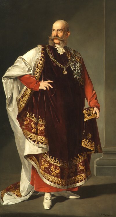 Keizer Frans Jozef I in de ornaat van de Orde van het Gulden Vlies door Edmund Pölz