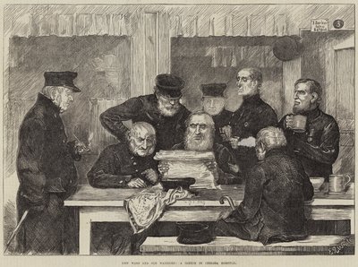 Nieuwe oorlogen en oude krijgers, een schets in Chelsea Hospital door Edmund Richard White
