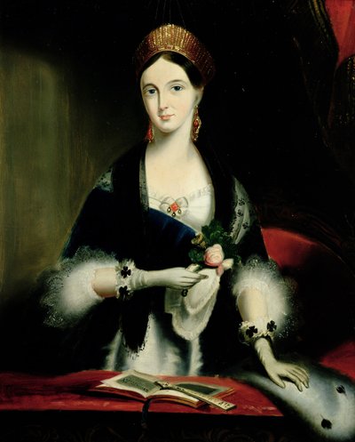 Koningin Victoria in Drury Lane Theatre door Edmund Thomas Parris