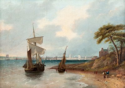 Dundee vanuit het oosten, c.1830 door Edmund Thornton Crawford