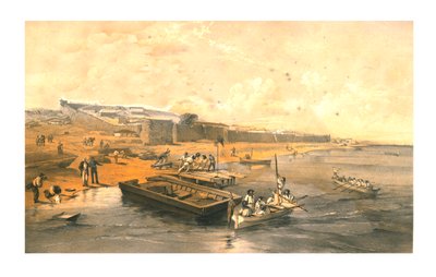 Fort van Yenikale, uitkijkend naar de Zee van Azov, 1855 door Edmund Walker