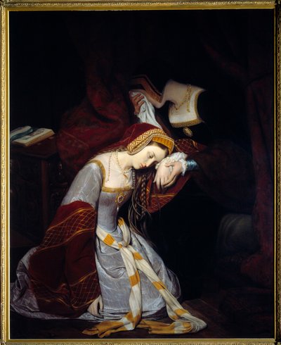 Anne Boleyn in de Tower of London (1536) door Edouard (1799 1877) Cibot