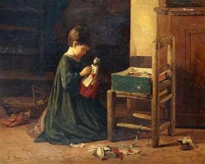 De Pop Aankleden door Edouard Alexandre Sain