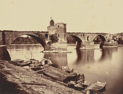 Avignon. Pont St Benezet door Édouard Baldus