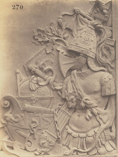 [Decoratief element door Emile Knecht, Decoratie van het Louvre, Parijs]. door Édouard Baldus