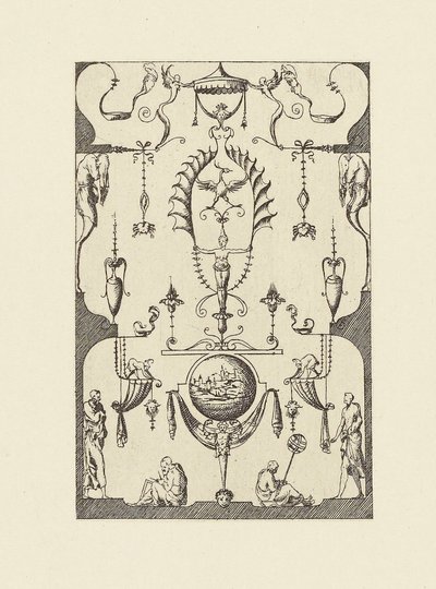 [Ontwerp naar een antiek schilderij]. door Édouard Baldus