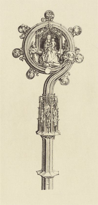 [Ontwerp voor een staf door Martin Schongauer]. door Édouard Baldus