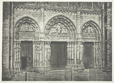 Hoofdportaal, kathedraal van Chartres door Édouard Baldus