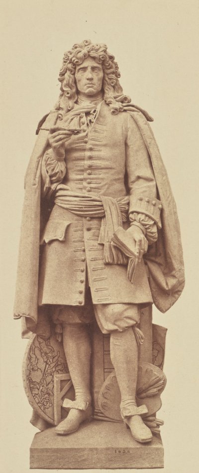 [Mignard", standbeeld van Jean Baptiste Joseph de Bay, decoratie van het Louvre, Parijs]. door Édouard Baldus