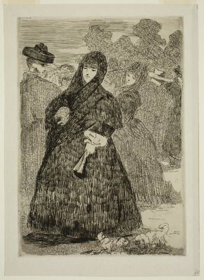 In het Prado door Edouard and Bracquemond Felix Joseph Auguste Manet