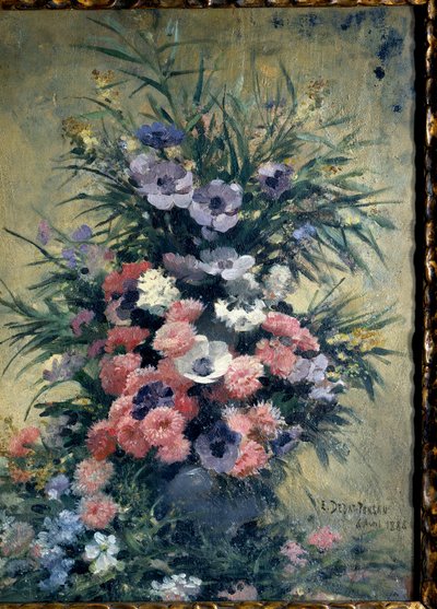 Boeket anemonen Schilderij door Edouard Debat Ponsan (1847-1913). 1888. Tours, Museum voor Schone Kunsten door Edouard Debat Ponsan