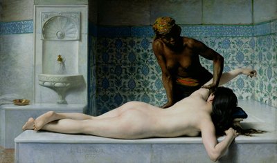De Massage, 1883 door Edouard Debat Ponsan