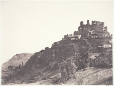 Kasteel van Murol in Auvergne door Edouard Denis Baldus