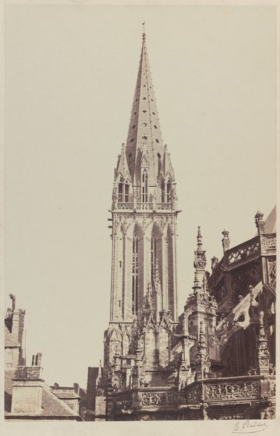 Kerk van Saint-Pierre, Caen door Edouard Denis Baldus
