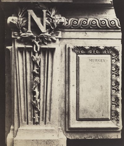 Decoratief Element, Nieuwe Louvre, ca. 1856 door Edouard Denis Baldus