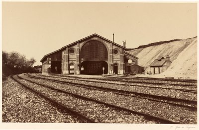 Gare de Longueau door Edouard Denis Baldus