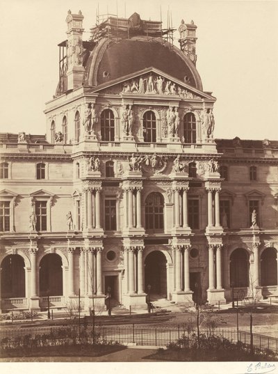 Uitzicht op het Louvre door Edouard Denis Baldus