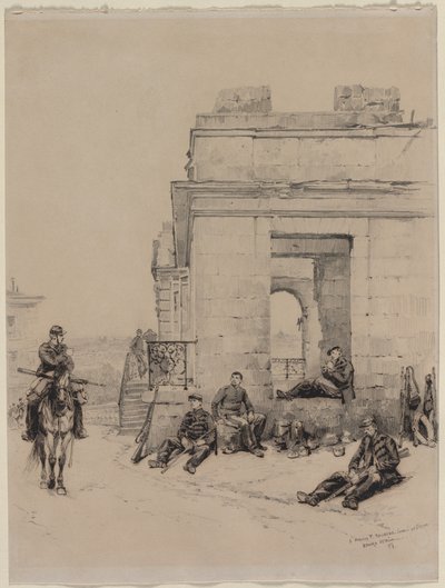 Soldaten rusten, 1878 door Jean Baptiste Edouard Detaille
