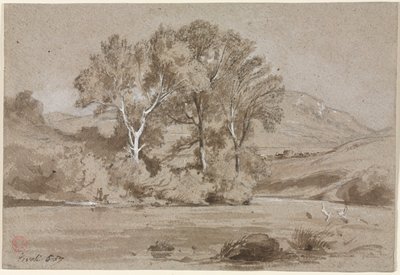 Uitzicht Bij Tivoli (Vue prise à Tivoli) door Edouard Detaille