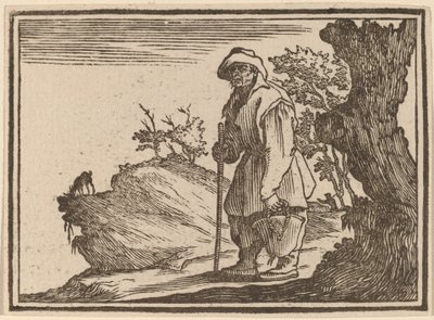 Boer met Zak door Edouard Eckman after Jacques Callot