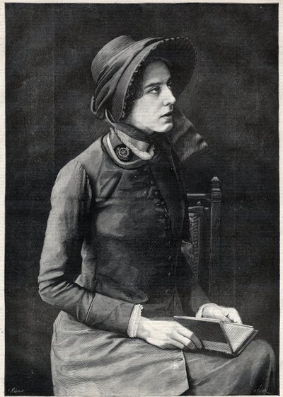 Miss Kate Booth (Catherine Booth-Clibborn), maarschalk van het Leger des Heils (1858-1955) - Gravure door Navellier in 