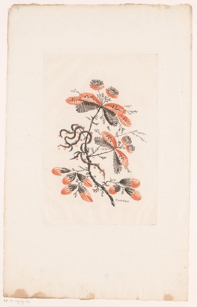 Bloemen en knoppen door Edouard Gautier Dagoty