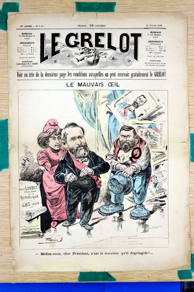 Omslag van Le Grelot, Satirisch in Kleuren door Edouard Guillaumin Pepin