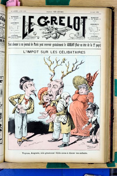 Omslag van Le Grelot, nummer 1009, Satirisch in kleuren door Edouard Guillaumin Pepin