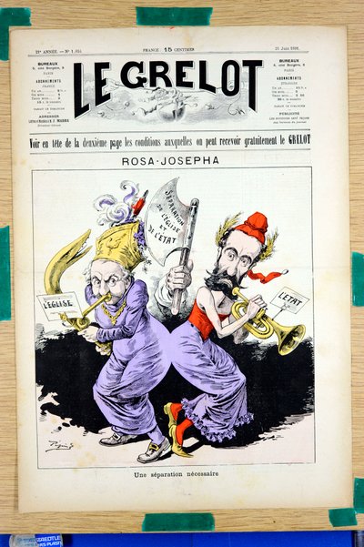 Omslag van Le Grelot, nummer 1054, Satirisch in Kleuren door Edouard Guillaumin Pepin