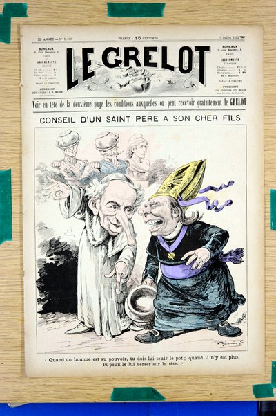 Omslag van Le Grelot, nummer 1109, Satirisch in Kleuren door Edouard Guillaumin Pepin