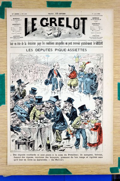 Omslag van Le Grelot, nummer 1323, Satirisch in Kleuren door Edouard Guillaumin Pepin