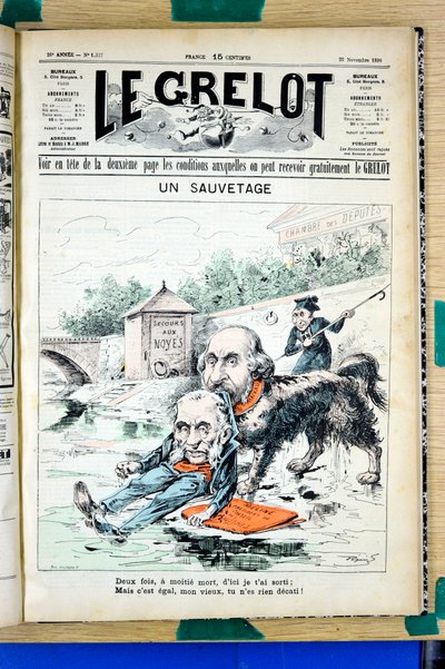 Omslag van Le Grelot, nummer 1337, Satirisch in Kleuren door Edouard Guillaumin Pepin