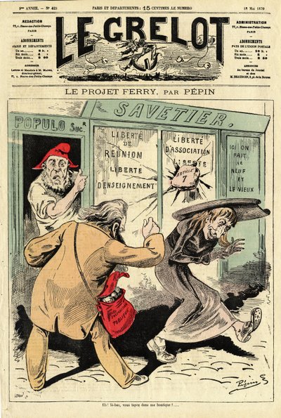 Omslag van Le Grelot, nummer 423 door Edouard Guillaumin Pepin