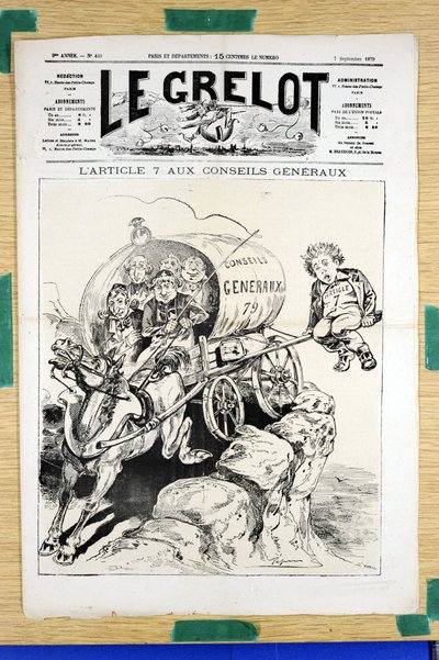 Omslag van Le Grelot, nummer 439, Satirisch in Kleuren door Edouard Guillaumin Pepin