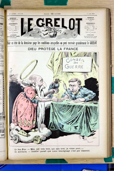 Omslag van Le Grelot, nummer 1478, Satirisch in kleuren door Edouard Guillaumin Pepin