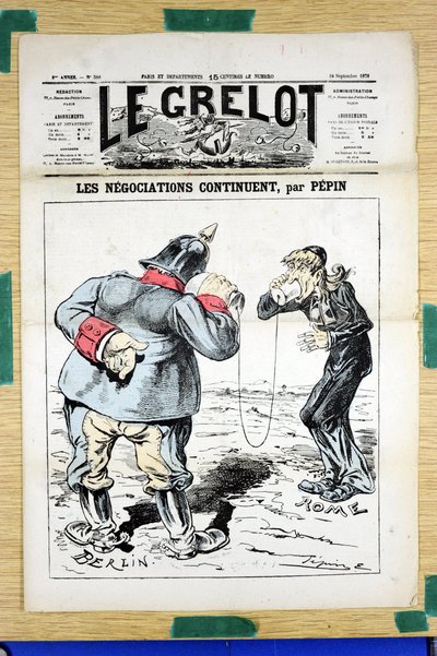 Omslag van Le Grelot, nummer 388, Satirisch in kleuren door Edouard Guillaumin Pepin
