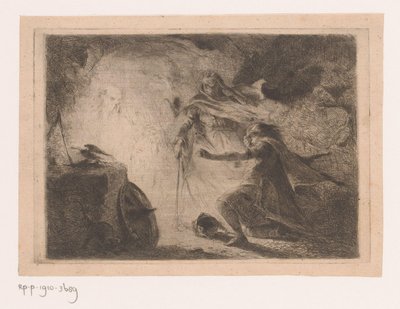 Saul bij de heks van Endor door Edouard Hamman