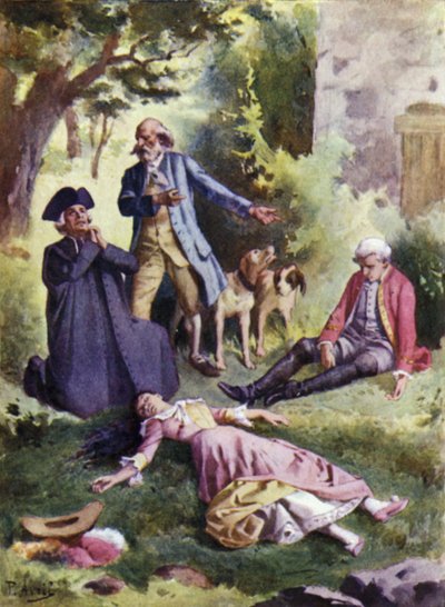 Dood, dood! zei Geduld, En daar is de moordenaar!. Illustratie voor Mauprat door George Sand door Edouard Henri Avril