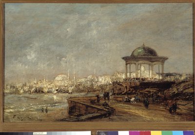 Kiosk in Stamboul in Istanbul (Constantinopel) in Turkije door Edouard Jacques Dufeu
