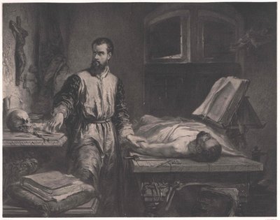 Andrew Vesalius door Edouard Jean Conrad (after) Hamman