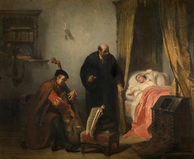 Het ontwaken van Michel Montaigne door Edouard Jean Conrad Hamman