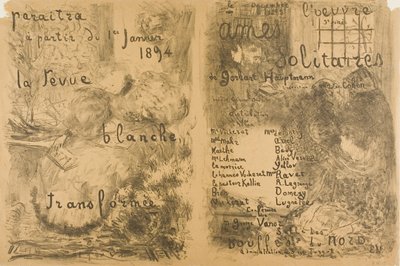 "La Revue Blanche" getransformeerd en eenzame zielen door Édouard Jean Vuillard