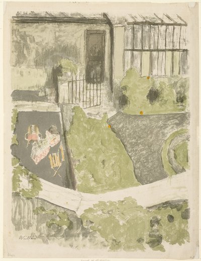 De tuin voor de studio door Édouard Jean Vuillard